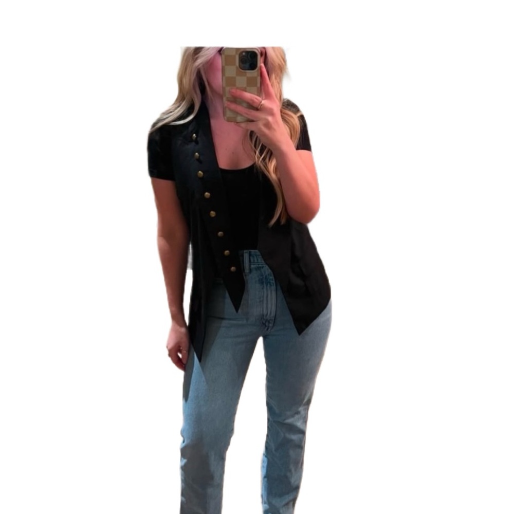 Meeso black studded vest size medium